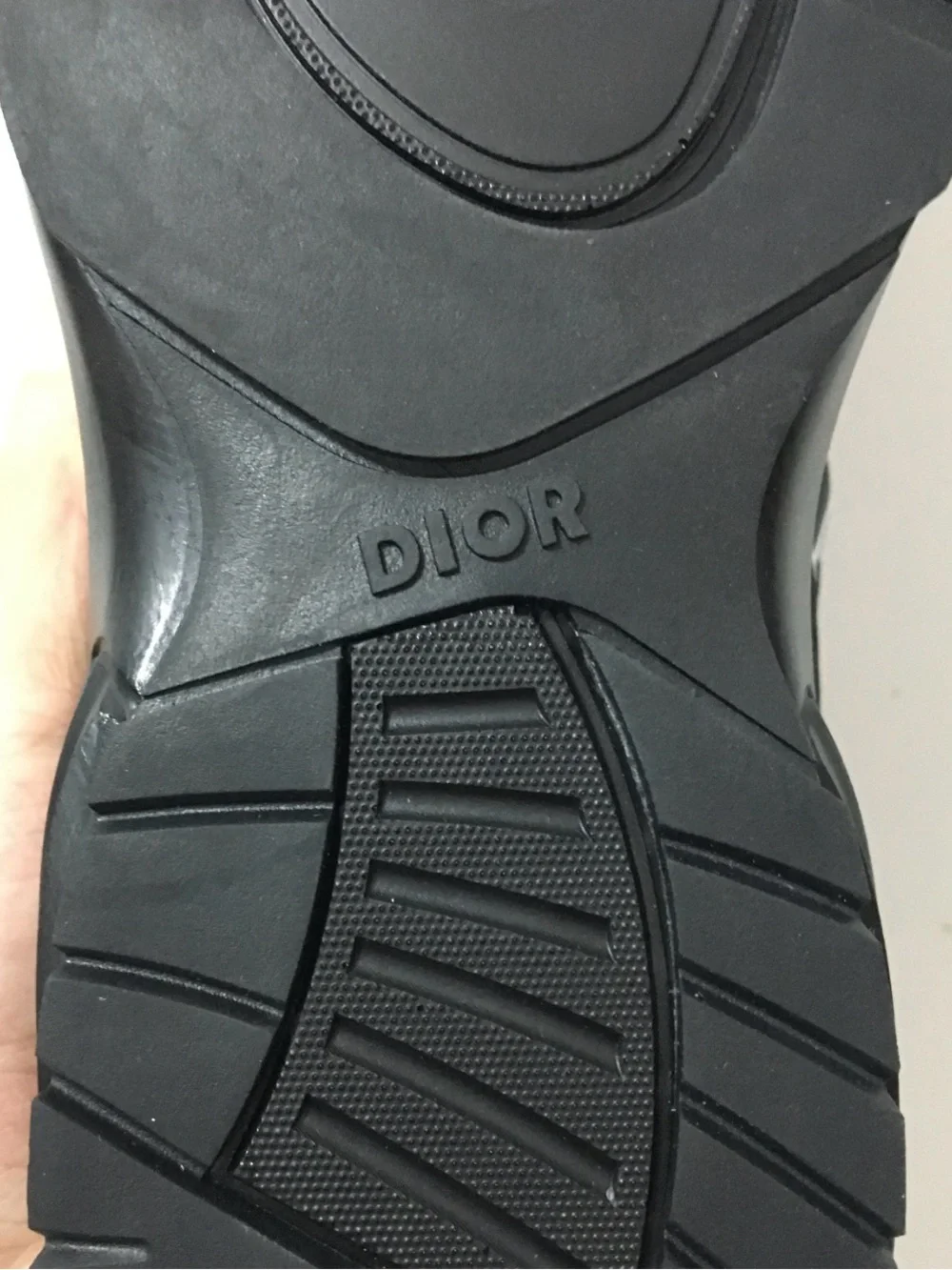 Dior Black Athletic Sneakers with Reflective Silver Accents